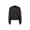 Alpha Industries Faux Leather Vintage Bomber Jacket Women