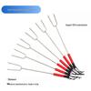 U-Shaped Anti-Scalding BBQ Fork - Portable Iron-Plated Outdoor Tool with PP Handle