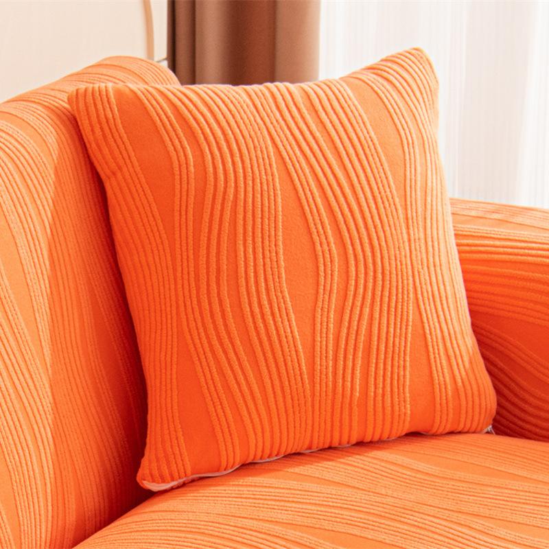 Nordic Style Solid Color Striped Corduroy Decorative Pillowcase Cushion Pillow Cover Soft Throw Pillow Case for Couch Sofa Bed