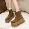 Women Leopard Flats Platform Suede Ankle Snow Boots Fashion Casual Shoes Woman Brand Winter 2025 Trend Cozy Warm Botas Mujer