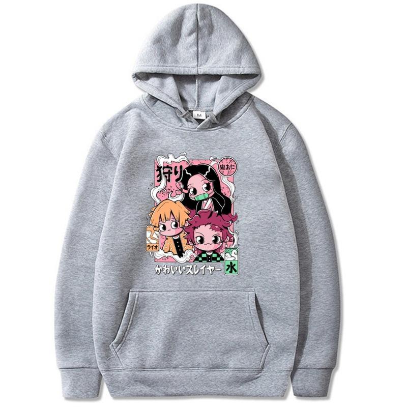Kamado Nezuko Japanischer Animations-Hoodie Modedesign Männer Frauen Sweatshirt Fleece Übergroß Paare Streetwear Hoodies