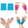 Fishnet Design Rhinestone Gloves Shiny Decor Short Gloves New Fingerless Gloves  Dance Performance