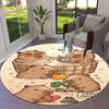 1PC Capybara Circle Non-Slip Floor Round carpet, Office, family, bedroom, Large Area Rug Indoor Rugs,  Durable PolyesterH0332