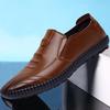 Men 'S Winter Leather Casual Shoes Soft Noodle Loafers Cotton Shoes Velvet Cotton Comfortable Dress Shoes For Men Male