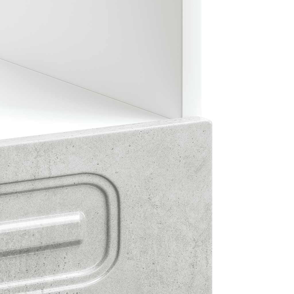 Oven Cabinet Kalmar Concrete Grey Wood Based Material