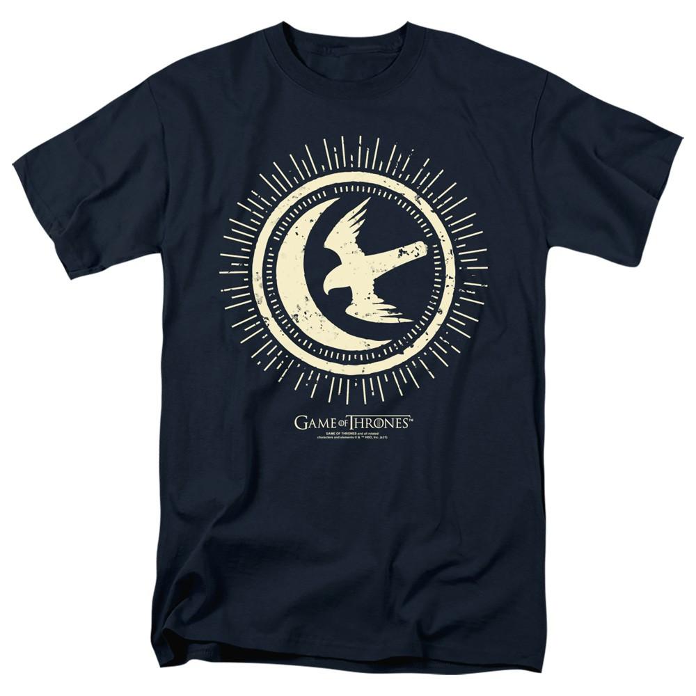 Game Of Thrones - Arryn Burst Sigil - Adult Unisex Short Sleeve T-Shirt - Blue 3XL