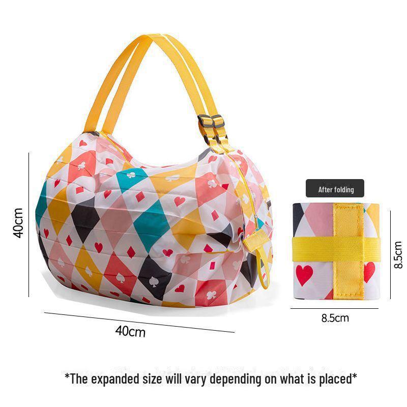 Foldable Portable Large Eco-Friendly Shopping Bag with Shoulder Strap