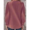 Women S V Neck Solid Long Sleeve Casual Button Shirt