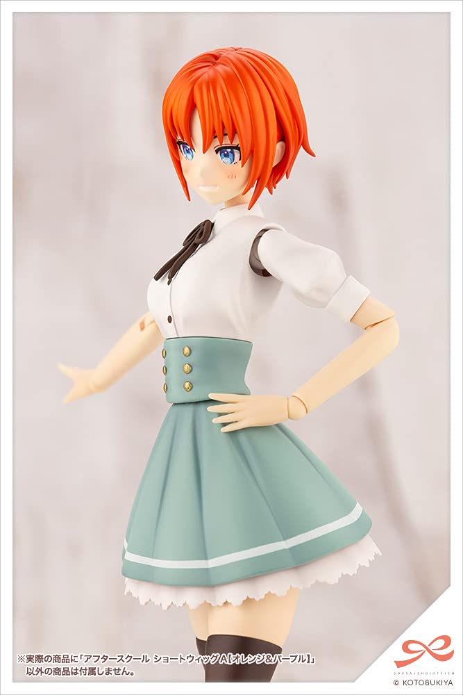 Sousai Shojo Teien Peluca Corta de Después de la Escuela A [Naranja y Morado] Ancho total aprox.. Modelo de plástico escala 110 de 63 mm JK013