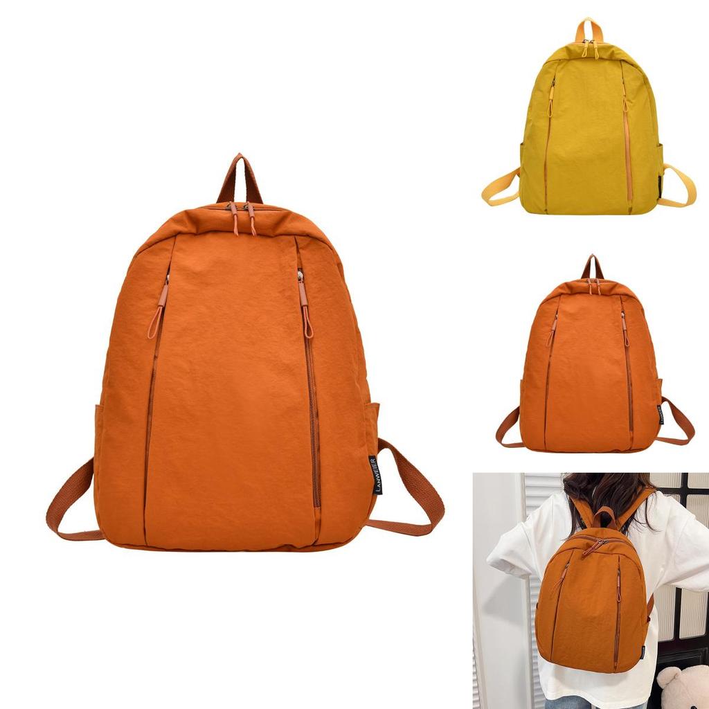 Trendy Solid Color Large Capacity Backpack For College And Travel With Breathable Design