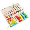 Magnetic Wooden Interactive Puzzle Board Kids Hand Eye Coordination Education