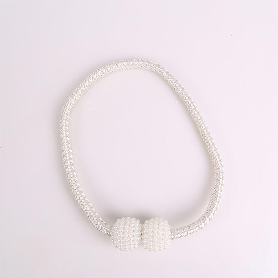 

4pcs magnetic curtain lacing, classic European curtain fixing, for home and office decoration (white/gray/gold/champagne)