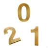 3pcs Golden Plaques Door Address Signs Mailbox Number Doorplate , Home, Hotel, Gate, Garden