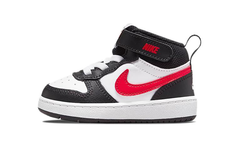 

Nike Mid 2 Slip Resistant Abrasion Resistant High top Skateboard Shoes Black White Red Infant And Toddler DO5894-161 25