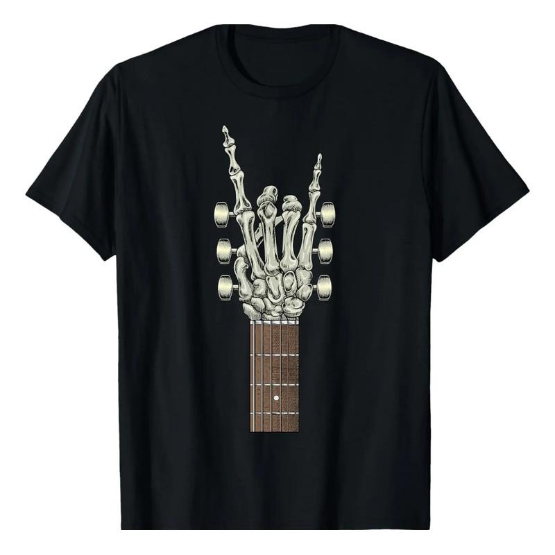 Rock On Skeleton Hand Guitarra Rock & Roll Banda De Rock Mas S