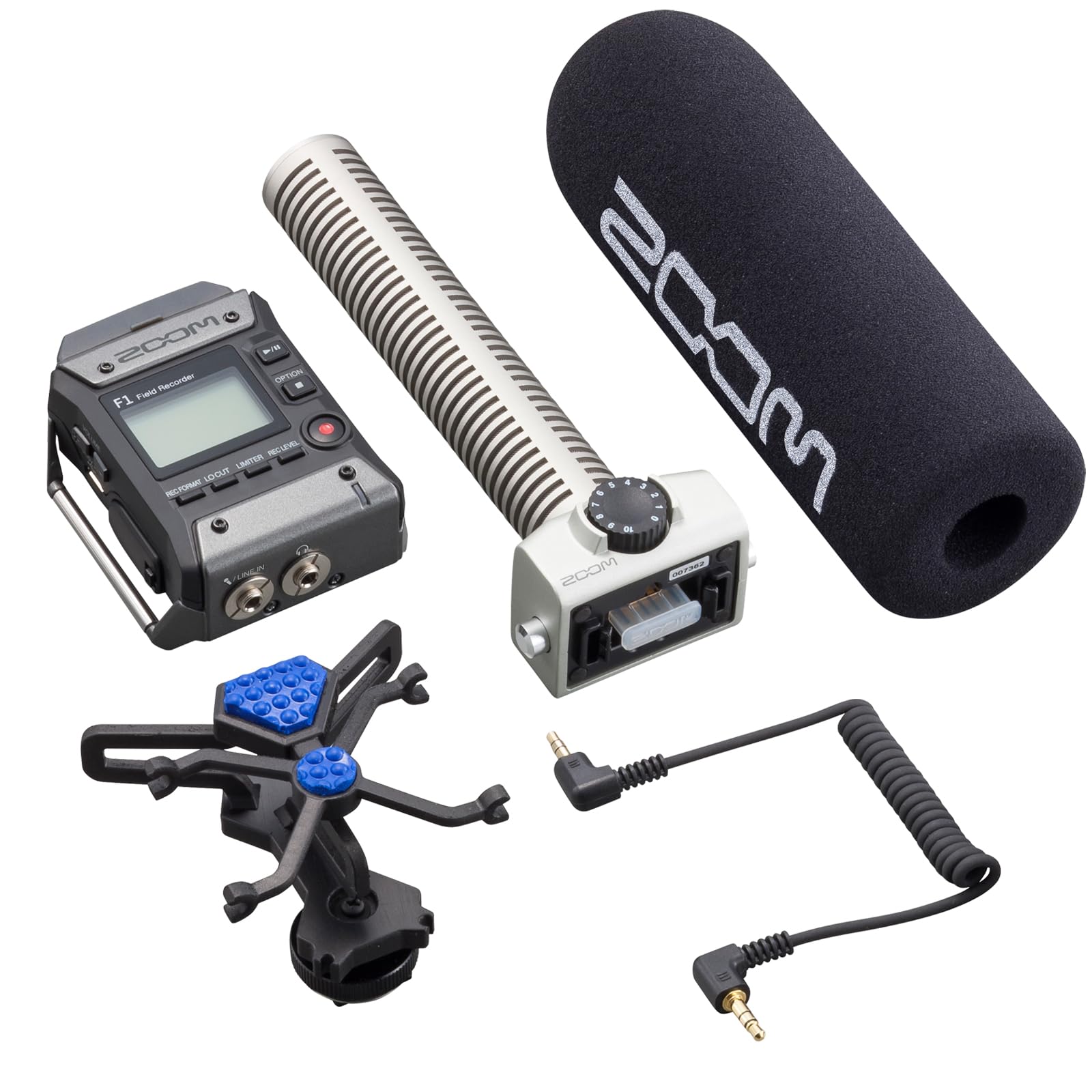 

ZOOM Field Recorder Shotgun Microphone float for DSLR video F1-SP Set, 24-bit compatible, production, 3-year warranty.