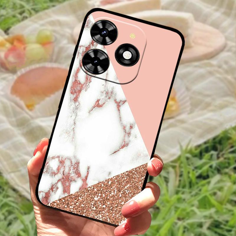 For Tecno Spark 20 20C Case Cover Silicone Soft Marble Black Bumper Funda Coque for Tecno Spark 20 Pro Protective Shells Spark20
