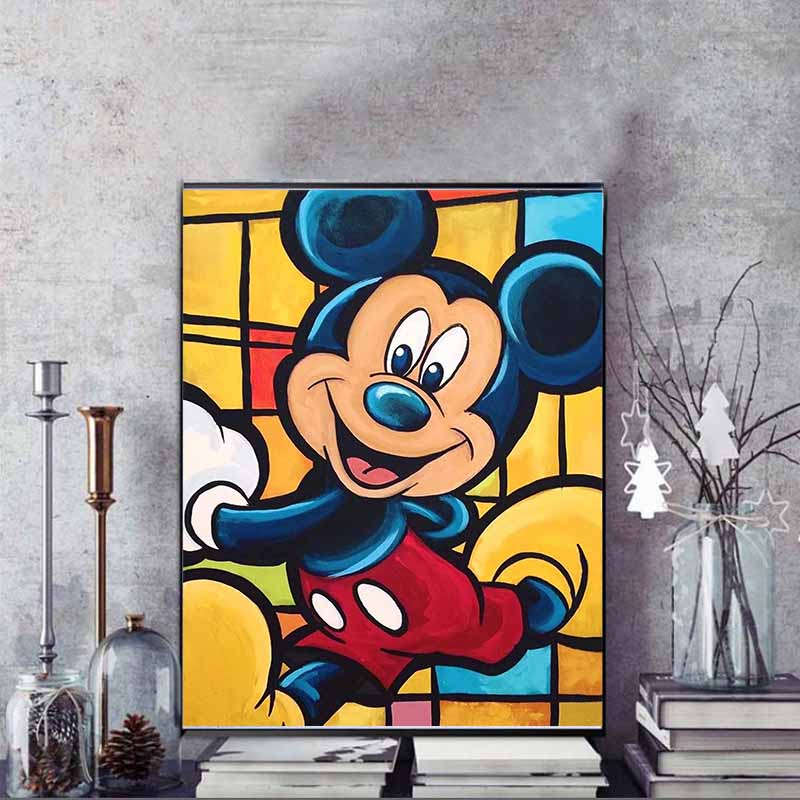 Disney Diamond Stained Window Mickey Mouse Decorative Painting DIY Kit Adult Arts and Crafts Home Decor and Gift