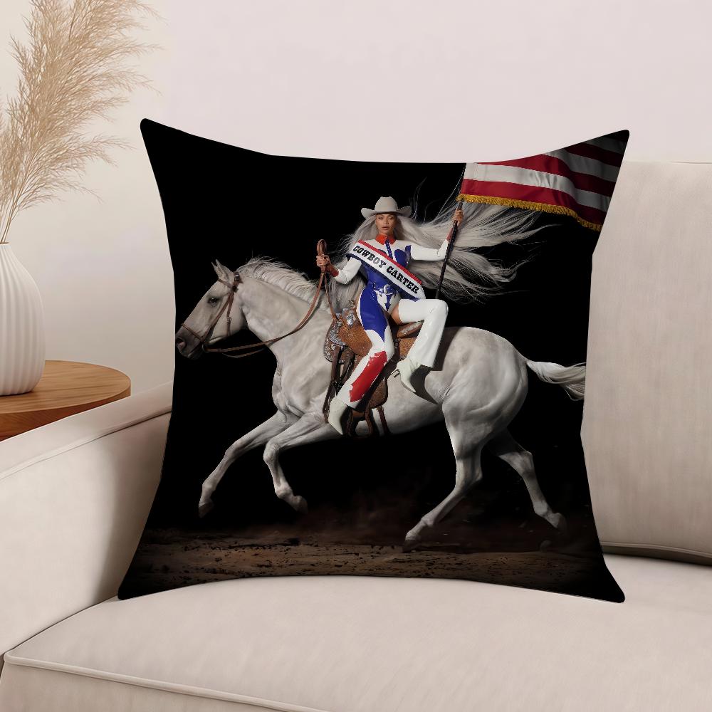 Singer Beyonce Cowboy Pillow Case Office Cushions Suitable For Sofa Car Bedroom Decorative Cushion Cover