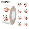 500pcs Snowman Stickers - Assorted Winter Designs,Durable High Quality Stickers for Gift Wrapping,Crafts,Baking,DIY Decoration