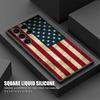 American USA Flag Five-pointed Star S25 Ultra Case For Samsung Galaxy S25 S24 S23 S20 S21 FE S22 Ultra S10 Plus Soft Phone Cover