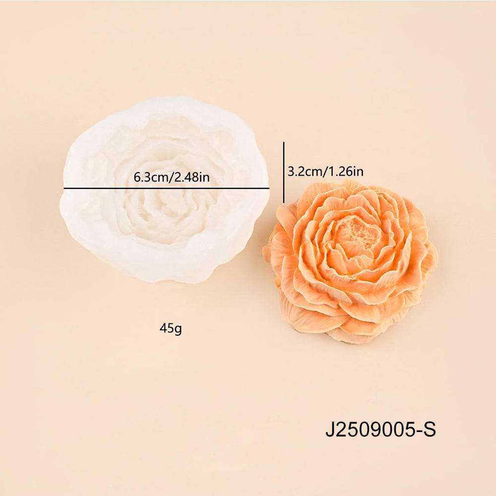 3D Peony Candle Silicone Mold for Valentine’s Day Gift DIY Flower Handmade Soap Aromatherapy Gypsum Crafts Making Home Decor