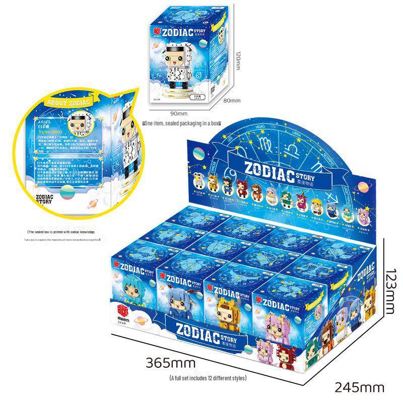 Twelve Constellations DIY Doll Building Blocks Children s Toy 36.5*24.5*12.3 cm