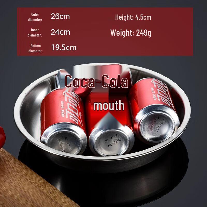 Xuan Kun Pai 304 Stainless Steel Round Dinner Plate