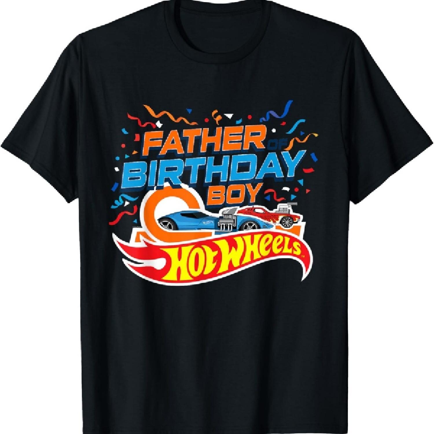 

Hot Wheels Конфетти на день рождения Футболка для отца именинника XXXXXL чёрный