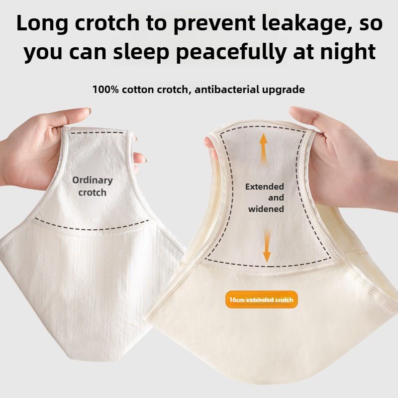 Plus Size Women's Spring and Autumn 10A Bacteriostatic Cotton Extended Crotch Underwear