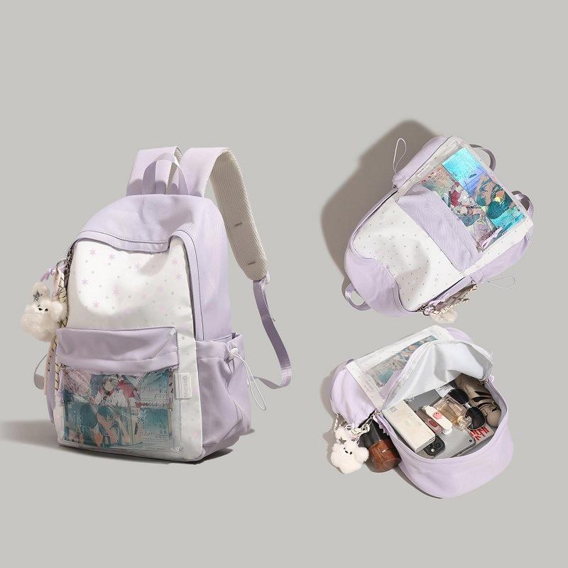 Japanese cute bar pain bag backpack women's 2025 summer new high-value junior high school student schoolbag