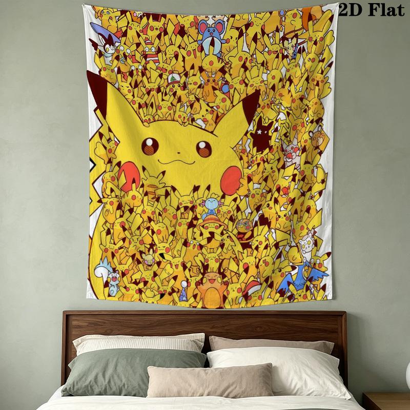 Pikachu Printed Tapestry – Wall Hanging for Bedrooms, Dorms, and Home Decor