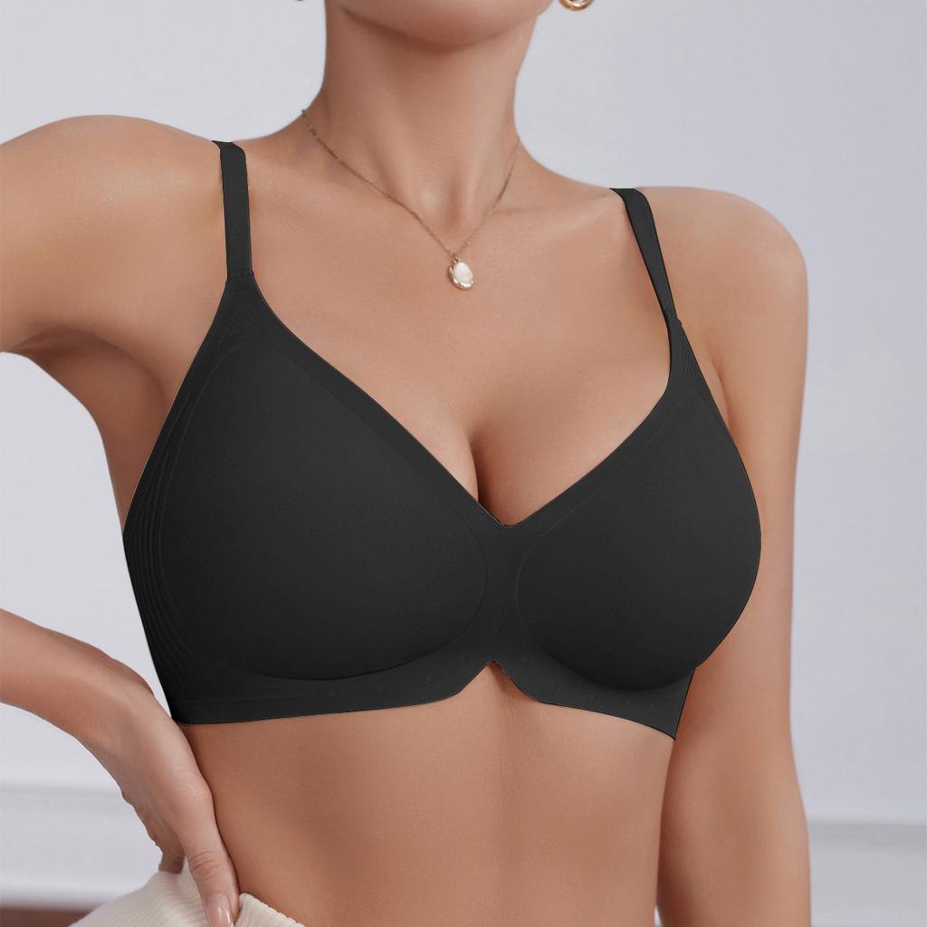 Women Plus Size Seamless Push Up Bra Anti-Sagging Full Coverage Brassiere