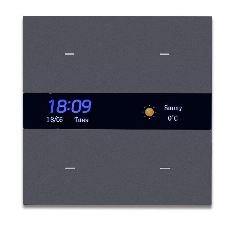 Tianlai M8-Pro 4-fach Smart Light für Zuhause, Schule, Hotel, Krankenhaus Tuya Zigbee Panel Touch WandSchalter