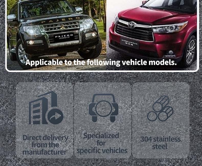 Compatible Stainless Steel Exhaust Tailpipe for Honda CRV, Highlander, Lexus, IX35, ZhiPao SUVs