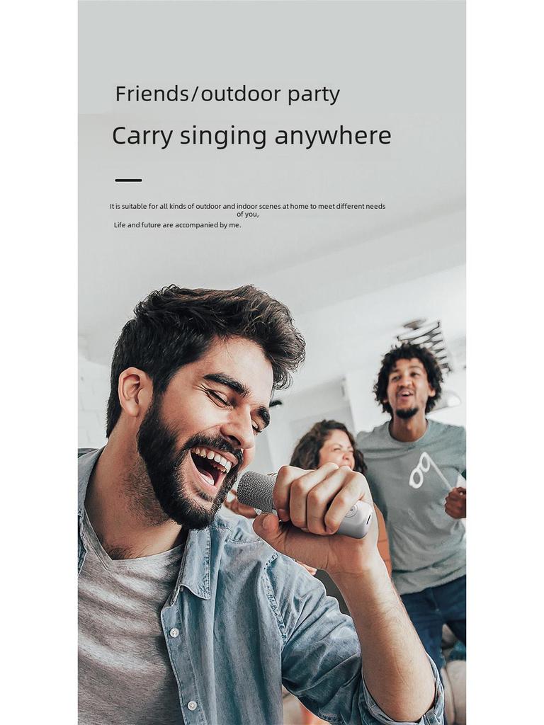 YS203k Bluetooth Karaoke Speaker with Wireless Microphone and Subwoofer