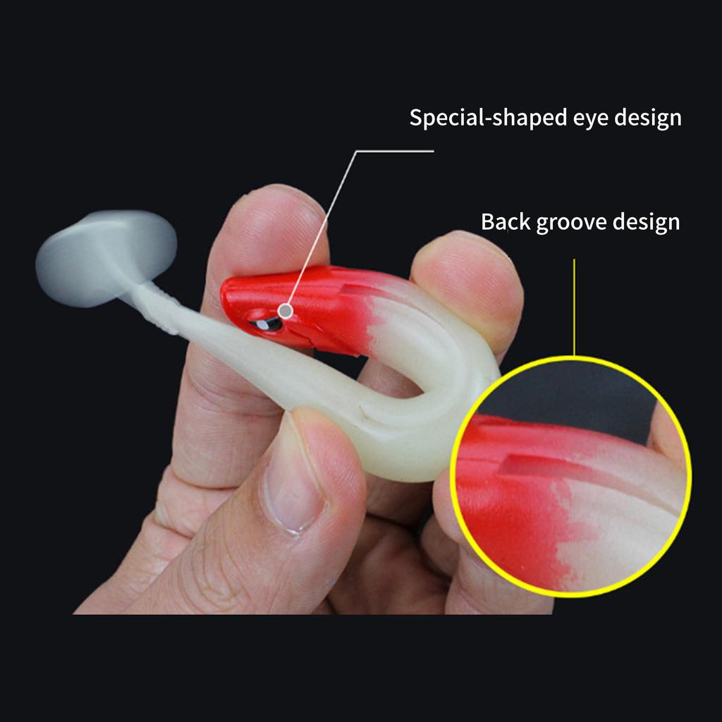 5Pcs Soft Swim Fishing Lure 12cm Jig Wobbler Fishing Lures Artificial Baits Small Paddle Tail Swimbaits Easy To Use