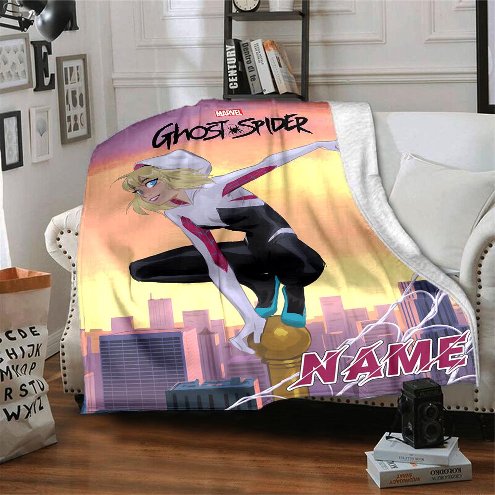 Custom Name Captain America's patriotic shield. blanket for Couch & Bed, Plush Cozy Fuzzy Blanket Super Soft & Warm Blankets for Fall and Winter. 0908