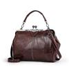 Classic Retro Design Women'S Crossbody Bags For Women Leather Handbag Shoulder Bag With Clip Fashion Thickened Vintage Tote Bag