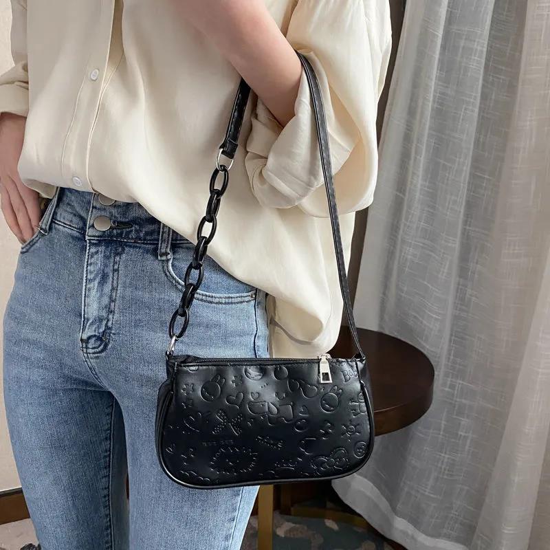 Handle Bag Women Retro Handbag PU Shoulder Totes Underarm Vintage Top Handle Bag Female Small Subaxillary Bags Clutch