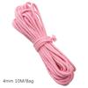 High Quality 10Meters/Lot Braided Cotton Cord Colorful DIY Braided Rope 4mm Woven String Home Textile