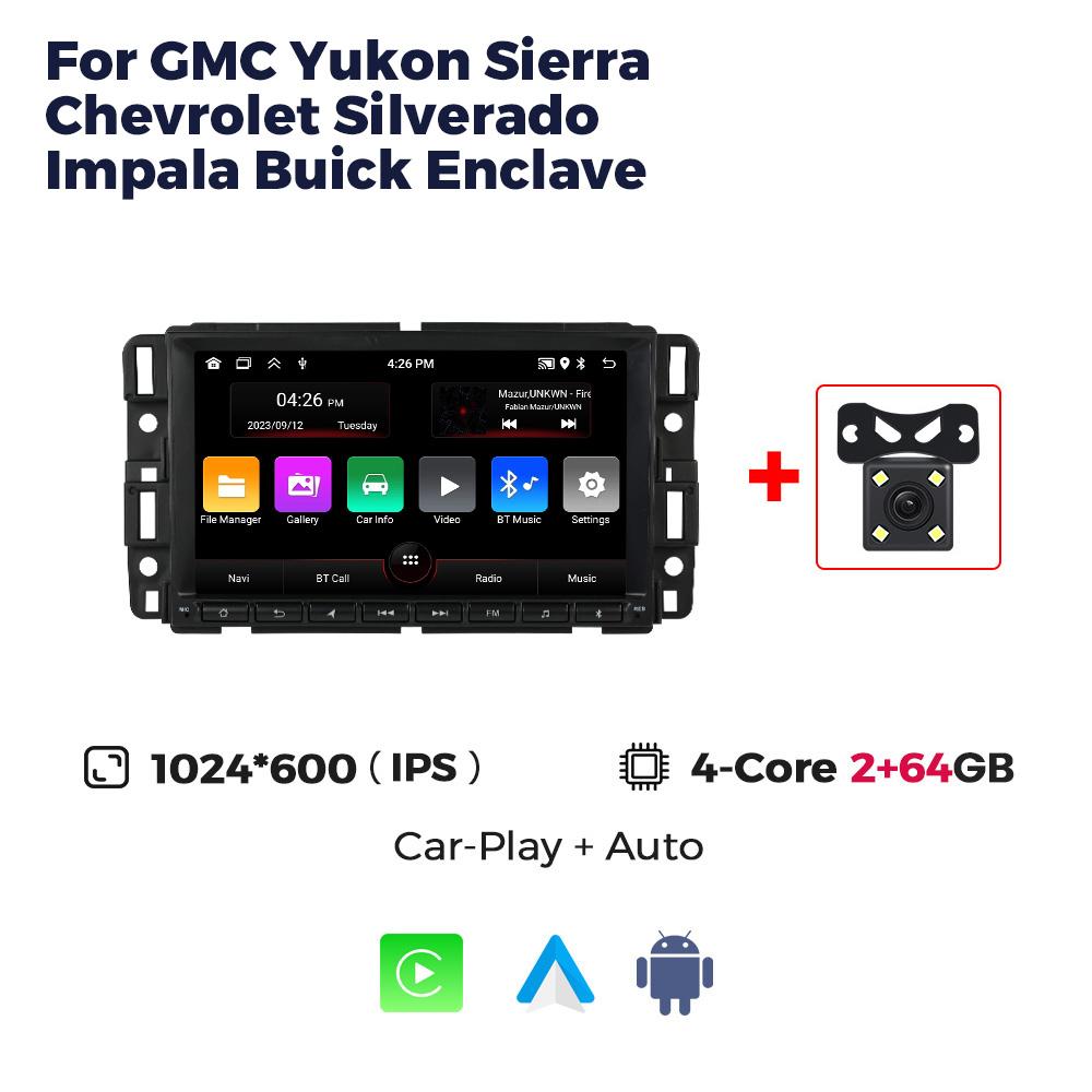 8inch Car Radio for GMC Yukon Sierra Chevrolet Silverado Impala Buick Enclave Chevy Tahoe Suburban Acadia Carplay Android Auto