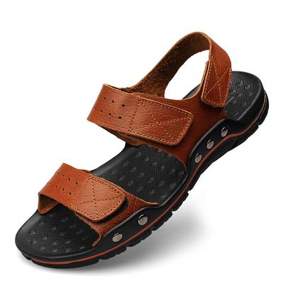 Sandali da Uomo Nuovi Estivi Traspiranti Sandali da Uomo Tendenza Moda Scarpe da Spiaggia Ciabatte Sandali Sandali da Uomo Estivi Sandali in Vera Pelle
