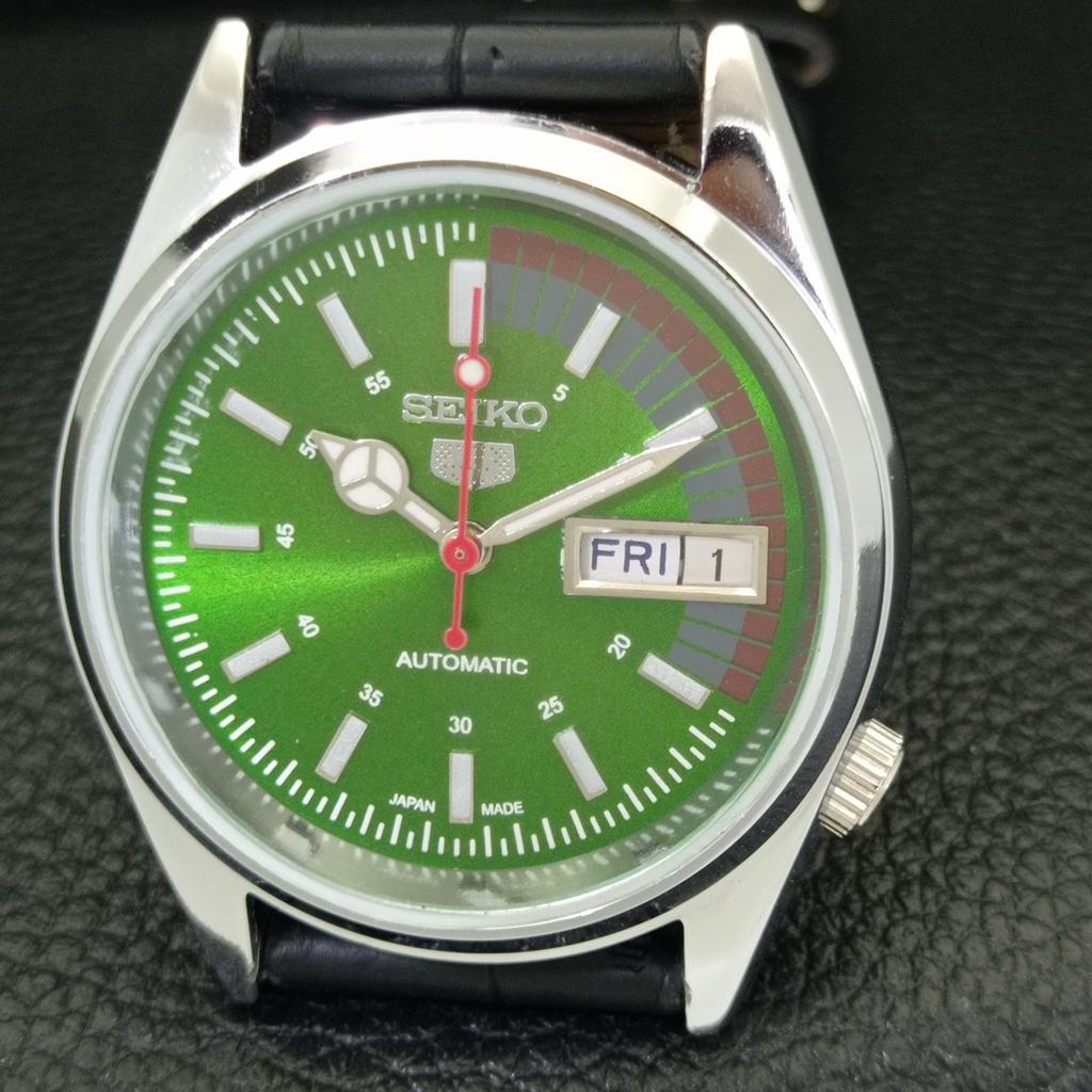 JAPAN VINTAGE REFURBISHED SEIKO 5 AUTOMATIC 6309A MENS GREEN WATCH A441105-4 Sk-a441105