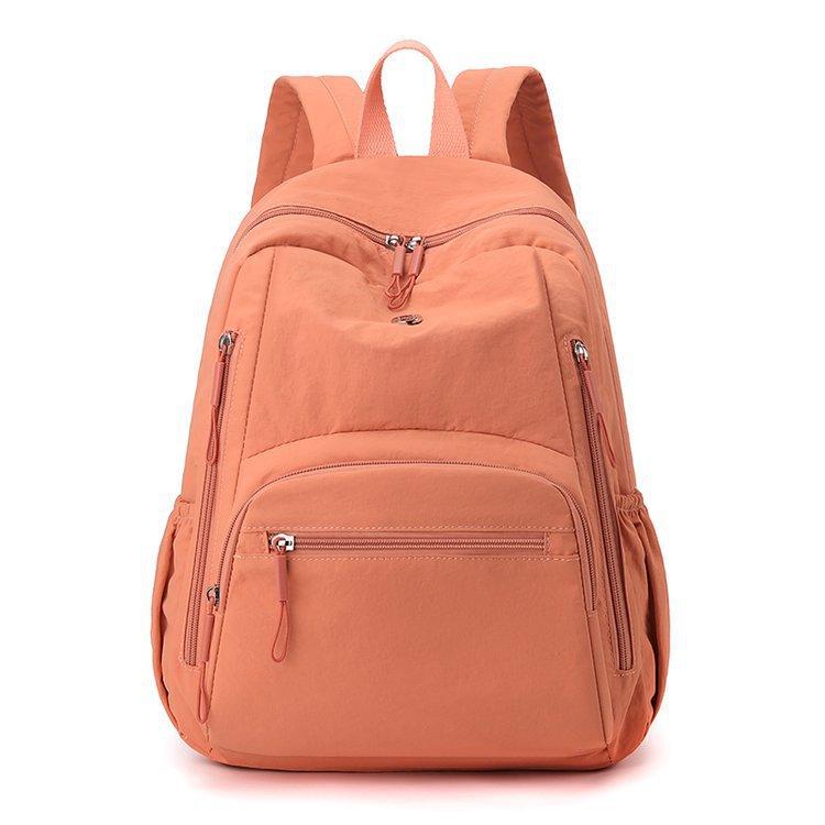Casual Daypack for Woman Waterproof Nylon Backpack Simple Large Capacity Bookbag Lightweight School Backpacks Ladies Travel Bags