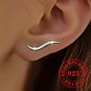Newly Wave Designed Earrings  Sterling Silver Trendy Daily Wearable Ear Accessories Female Minimalist Charms Jewelry