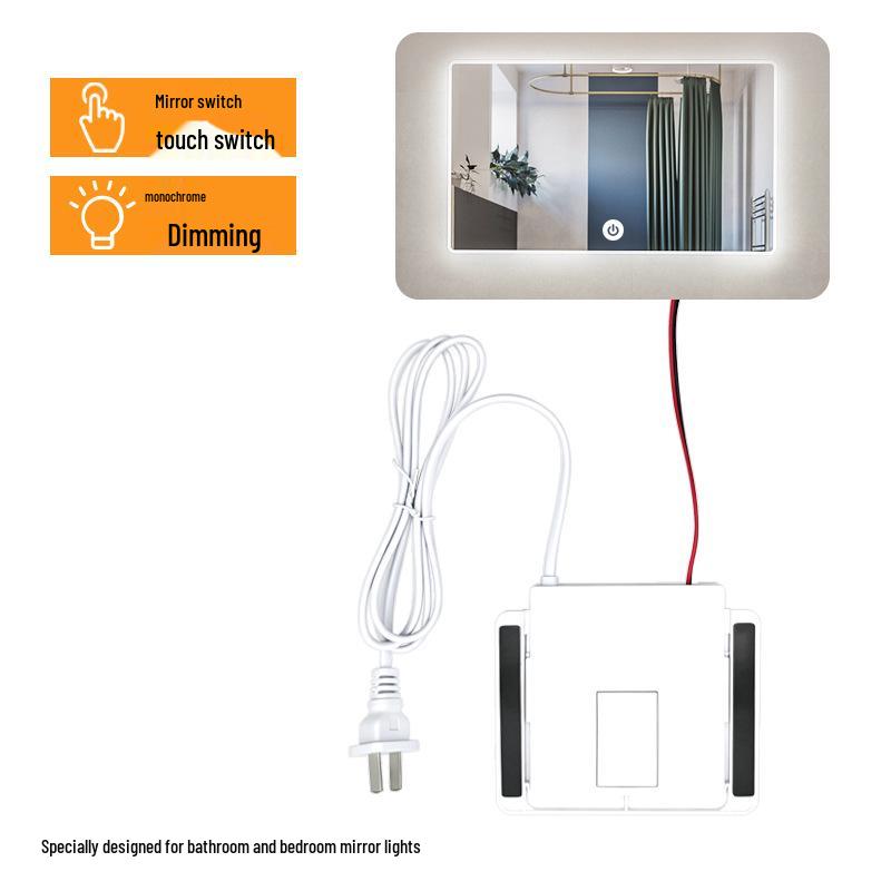 24W LED Mirror with Touch Switch and Defogger, 110-220V 2A Touch Switch (Single Color without Defogger)