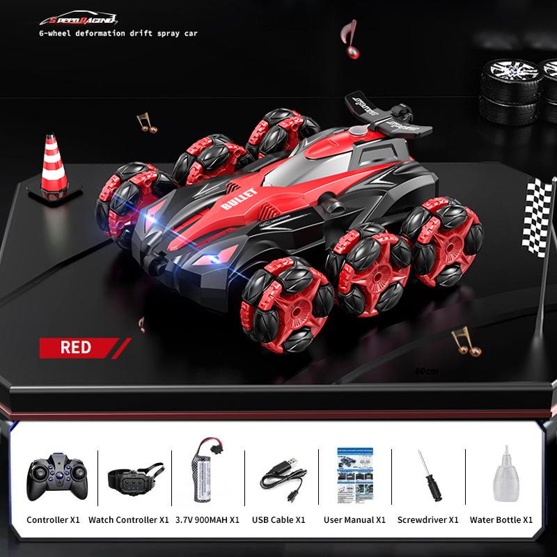

Радиоуправляемая машинка-игрушка 2,4G, спрей, скручивающие флипы, часы с дистанционным управлением, дрифт, трюк, автомобиль, игрушка, подарки для детей и взрослых