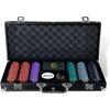 CCLIFE Jeu de Jetons de Poker,300 Jetons avec Boîtier en Aluminium,Cartes à Jouer,dés,Dealer