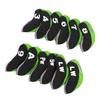 12Pcs Putter Head Covers Blade Golf Club Headcovers Neoprene Protective Jacket for Training Daily UseGreen